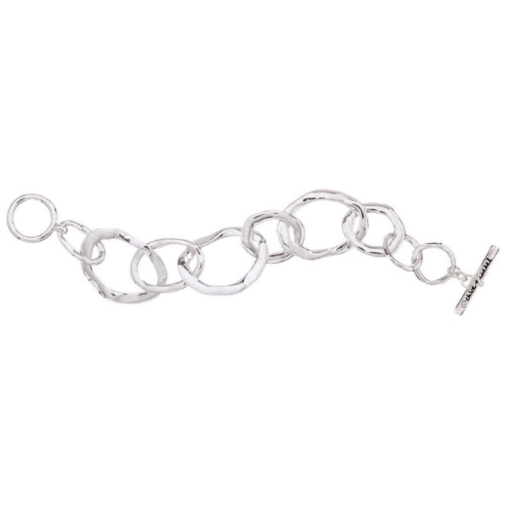 LAST CHANCE Chloe + Isabel Silver Organic Link Toggle Bracelet - Picture 2 of 6